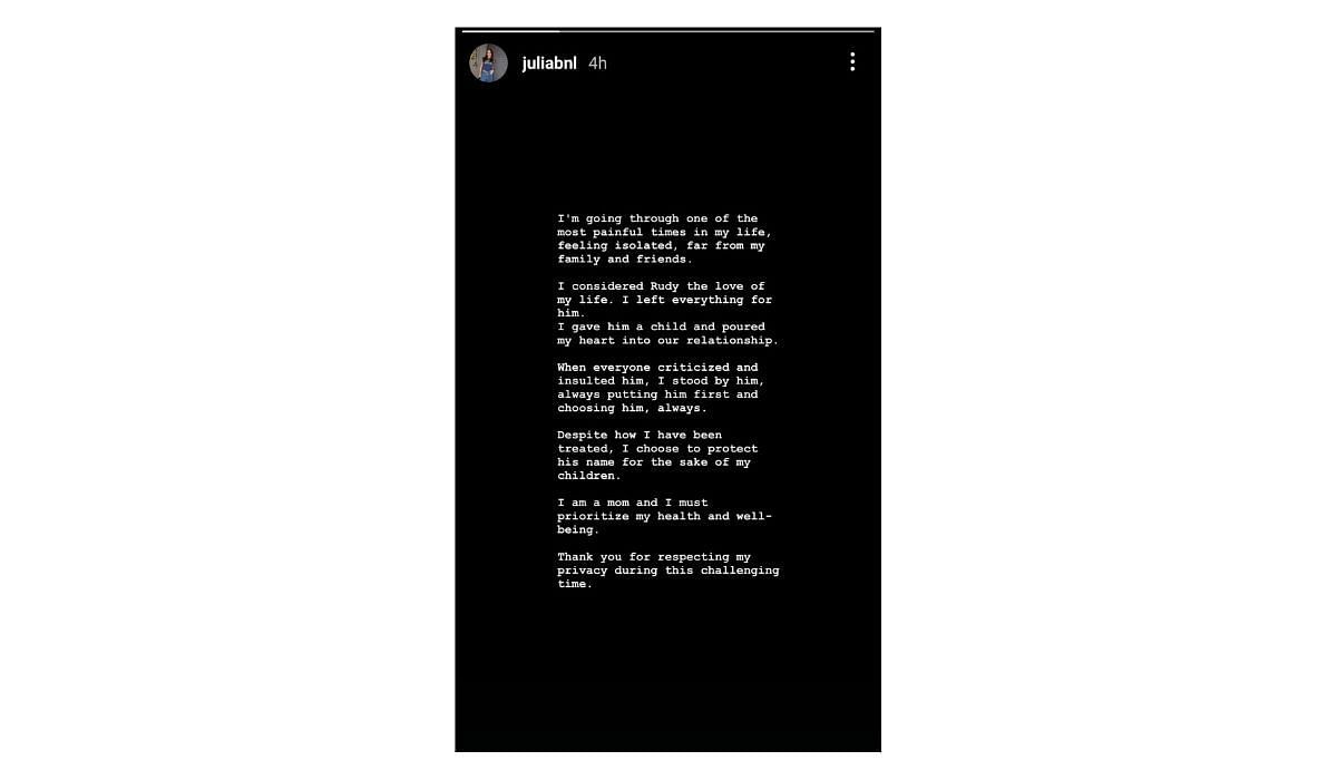 Julia Bonilla writes a heartfelt message on her story amid break up rumors